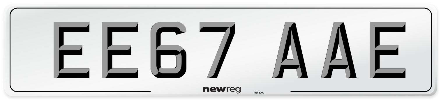 EE67 AAE Number Plate from New Reg